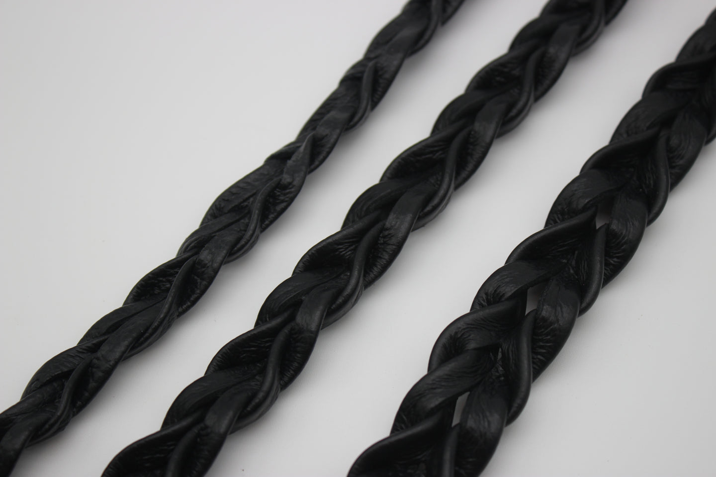 Vollgeflochten Führleine Schwarz